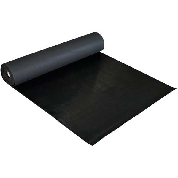 Anti Slip Ribbed Rubber Floor Black Mat