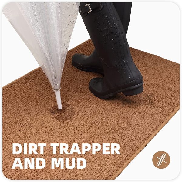 Door Mat Indoor Washable Doormat Indoor Dirt Trapper Non-slip