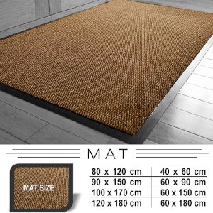 Large Small Heavy Duty Anti Slip Rubber Barrier Mat Rugs Back Door Hall Kitchen