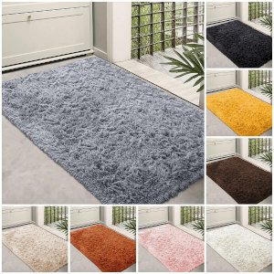 Non Slip Fluffy Large Indoor Entrance Mat Rug Dirt Trapper Washable Barrier Mats