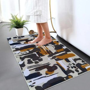 Paint Brush Non Slip Bath Mat Water Absorbent Toilet Pedestal Mats Small Large Bathroom Rug